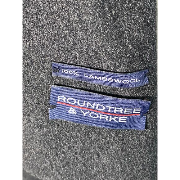 NWT VTG Dillard’s Roundtree & Yorke 100% Lambs 
Wool Overcoat Char Grey/ Blk -42 - Picture 7 of 8